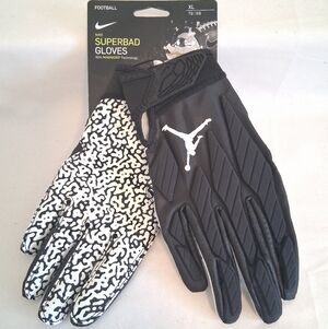 Nike Jordan Superbad Black Padded Football Gloves